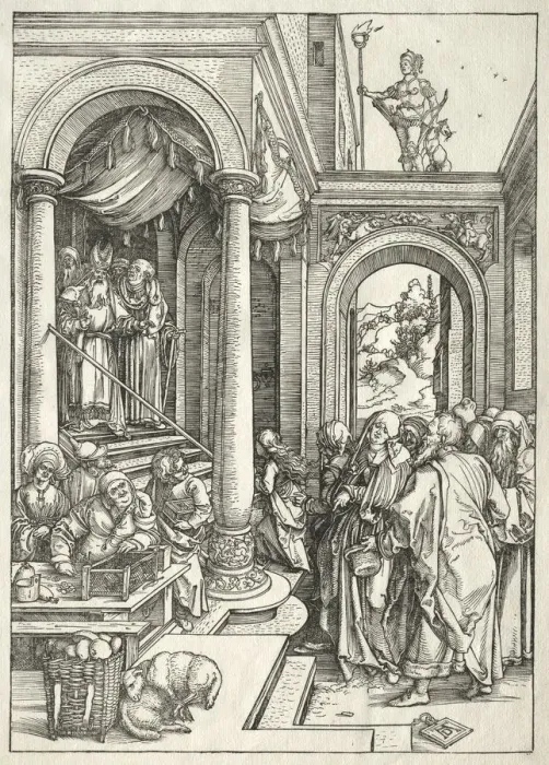 Framed Print : Life of the Virgin: Presentation of the Young Virgin in the Temple, 1504-1505. Creator Framed Print : Life of the Virgin: Presentation of the Young Virgin in the Temple, 1504-1505. Creator