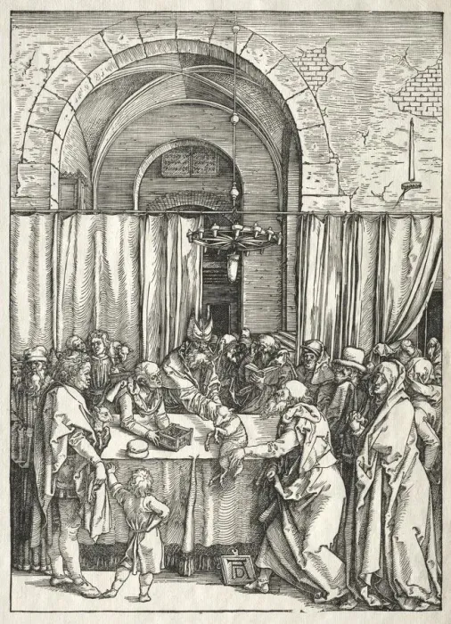 Framed Print : Life of the Virgin: Rejection of Joachims Sacrifice, 1504-1505. Creator: Albrecht Dürer Framed Print : Life of the Virgin: Rejection of Joachims Sacrifice, 1504-1505. Creator: Albrecht Dürer