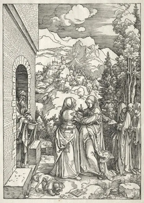 Framed Print : Life of the Virgin: The Visitation, 1504-1505. Creator: Albrecht Dürer (German, 1471-1528) Framed Print : Life of the Virgin: The Visitation, 1504-1505. Creator: Albrecht Dürer (German, 1471-1528)