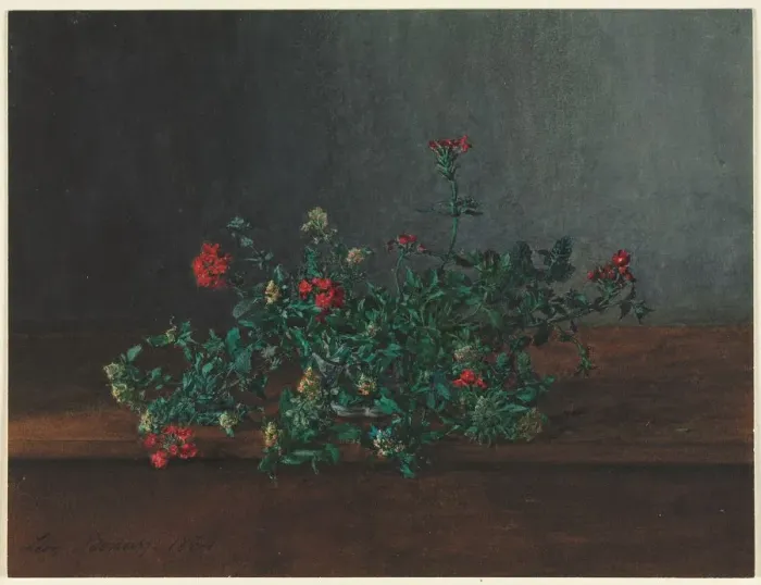 Framed Print : Still Life with Wild Flowers, 1864. Creator: Leon Bonvin (French, 1834-1866) Framed Print : Still Life with Wild Flowers, 1864. Creator: Leon Bonvin (French, 1834-1866)