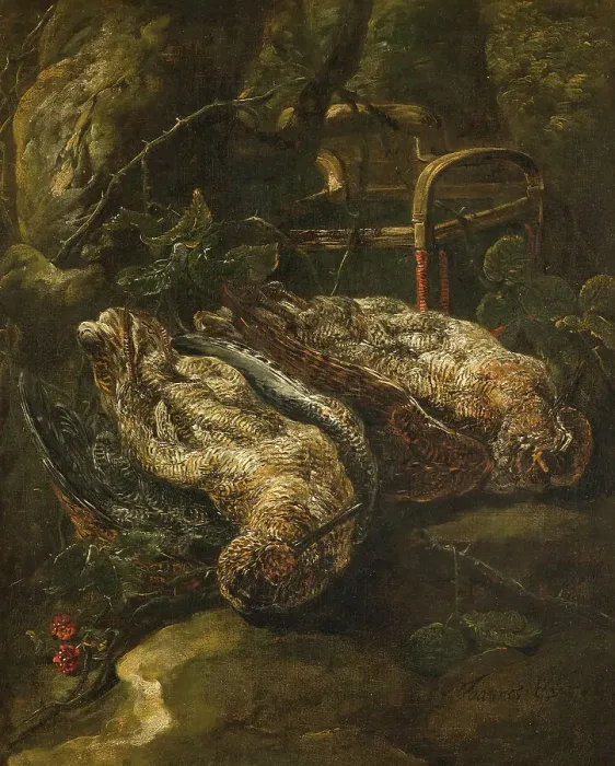Framed Print : Still Life with Woodcocks. Creator: Jan Fyt Framed Print : Still Life with Woodcocks. Creator: Jan Fyt