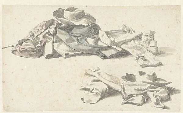 Two still lifes of a soldier's uniform, 1600-1699. Creator: Anon