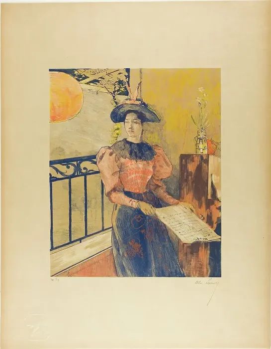 Framed Print : The Light, from the third album of L'Estampe originale, 1893. Creator: Alexandre Lunois Framed Print : The Light, from the third album of L'Estampe originale, 1893. Creator: Alexandre Lunois