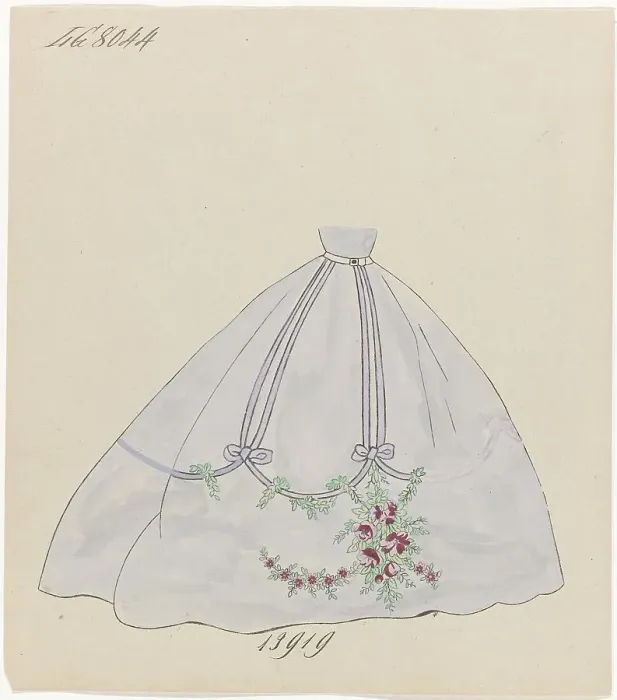 Framed Print : Light-blue skirt, c.1865. Creator: Anon Framed Print : Light-blue skirt, c.1865. Creator: Anon