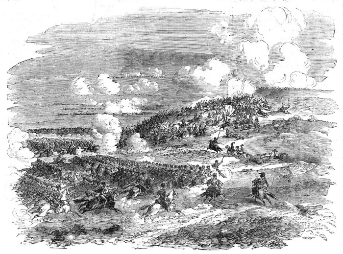 Framed Print : The Light Cavalry Charge at Balaclava, 1854. Creator: Unknown Framed Print : The Light Cavalry Charge at Balaclava, 1854. Creator: Unknown