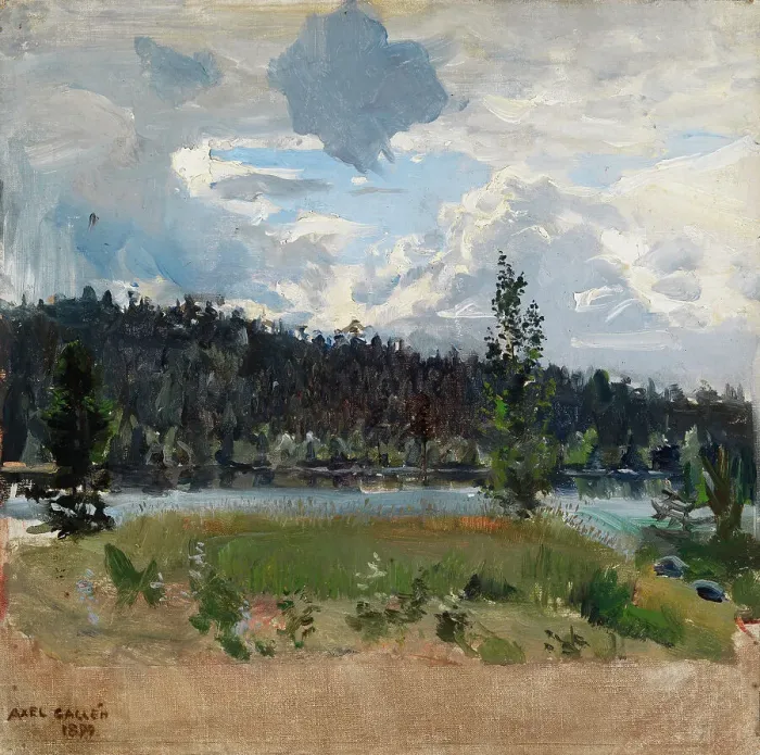 Framed Print : Light behind the Clouds, 1899. Creator: Akseli Gallen-Kallela Framed Print : Light behind the Clouds, 1899. Creator: Akseli Gallen-Kallela
