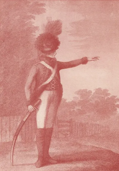 Framed Print : Light Horseman (1791), 1791 (1909). Artist: Francois David Soiron Framed Print : Light Horseman (1791), 1791 (1909). Artist: Francois David Soiron