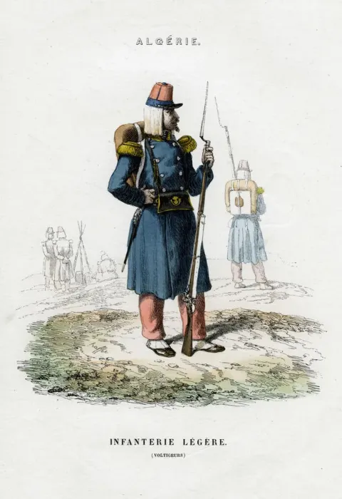 Framed Print : Light infantry; French Army in Algeria Framed Print : Light infantry; French Army in Algeria