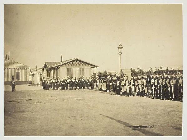 Light-Infantry Soldiers, Camp de Chalons, 1857. Creator: Gustave Le Gray