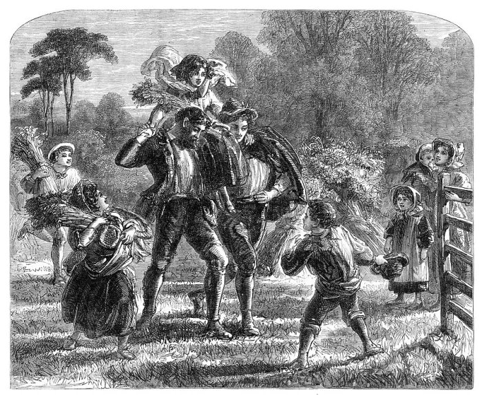 Framed Print : A light load from the last-reaped field, 1864. Creator: Unknown Framed Print : A light load from the last-reaped field, 1864. Creator: Unknown