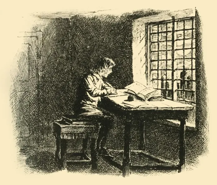 Framed Print : By the light of the moon he began his task, (1907). Creator: Unknown Framed Print : By the light of the moon he began his task, (1907). Creator: Unknown