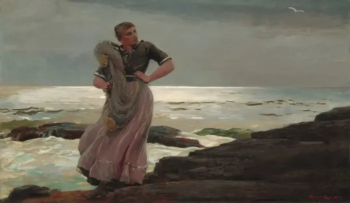 Framed Print : A Light on the Sea, 1897. Creator: Winslow Homer Framed Print : A Light on the Sea, 1897. Creator: Winslow Homer