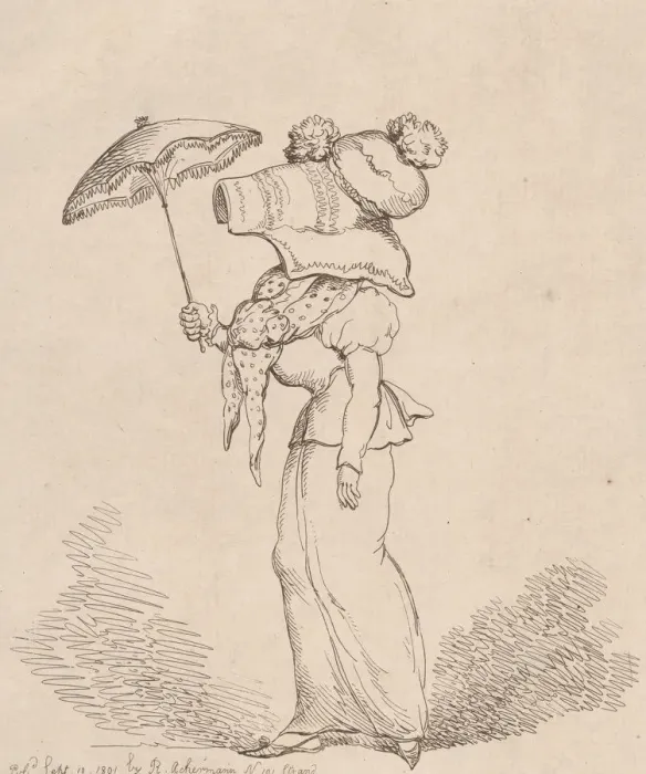 Framed Print : Light Summer Cloathing [sic], September 10, 1801. September 10, 1801