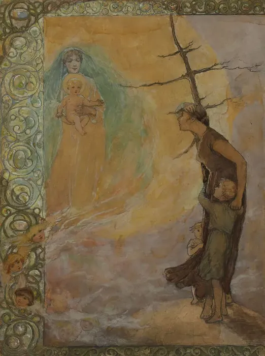 Framed Print : The Light of the World, 1881. Creator: Louis Prang Framed Print : The Light of the World, 1881. Creator: Louis Prang