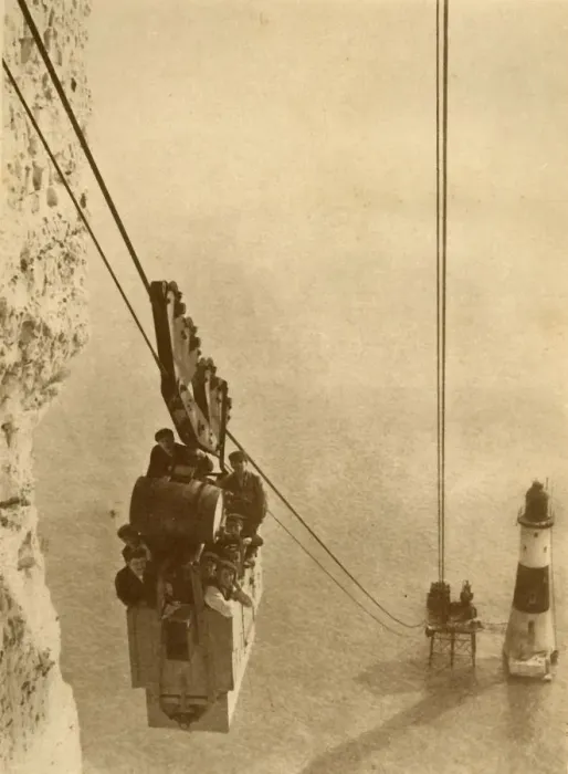 Framed Print : The Lighthouse Builders, c1930. Creator: J. Weston & Son Framed Print : The Lighthouse Builders, c1930. Creator: J. Weston & Son