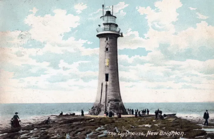 Framed Print : Lighthouse at New Brighton, Wirral, Merseyside, 1904