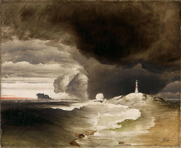 Lighthouse on the Norwegian Coast, ca 1855. Creator: Balke, Peder (1804-1887)
