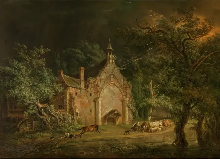 Framed Print : Lightning, 1806. Creator: Henri van Assche Framed Print : Lightning, 1806. Creator: Henri van Assche