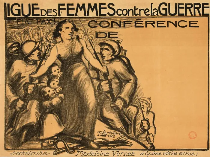 Framed Print : Ligue des femmes contre la guerre, 1922. Creator: Larivière, Pierre (1883-1932) Framed Print : Ligue des femmes contre la guerre, 1922. Creator: Larivière, Pierre (1883-1932)