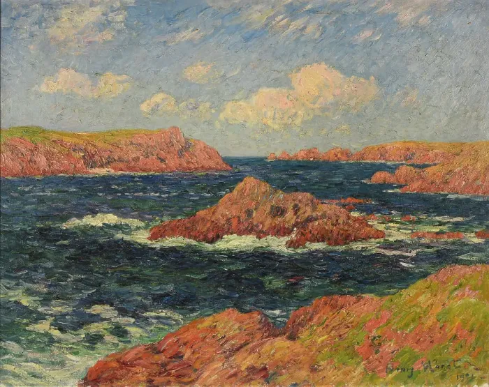 Framed Print : L'Ile de Kerellec (Ouessant), 1901. Creator: Moret, Henry (1856-1913) Framed Print : L'Ile de Kerellec (Ouessant), 1901. Creator: Moret, Henry (1856-1913)