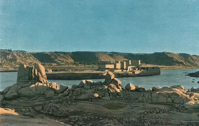 Framed Print : L'ile de Philae; Le Nord-Est Africain, 1914. Creator: Jules Gervais-Courtellemont Framed Print : L'ile de Philae; Le Nord-Est Africain, 1914. Creator: Jules Gervais-Courtellemont