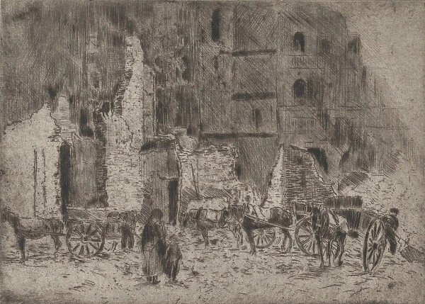 Lille: Ruine, 1916. Creator: Ernst Oppler
