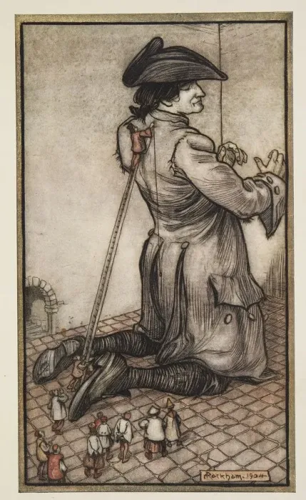 Framed Print : The Lilliputian Tailors Measure Gullliver for a New Suit of Clothes, 1909 Framed Print : The Lilliputian Tailors Measure Gullliver for a New Suit of Clothes, 1909