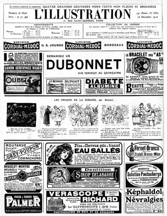 Framed Print : L'Illustration; 13, Rue Saint-Georges, Paris. Decembre 1916. Promotionnel, 1916. Creator: Unknown Framed Print : L'Illustration; 13, Rue Saint-Georges, Paris. Decembre 1916. Promotionnel, 1916. Creator: Unknown