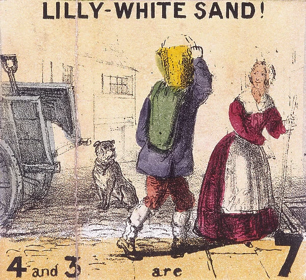 Lilly-white Sand!, Cries of London, c1840. Artist: TH Jones