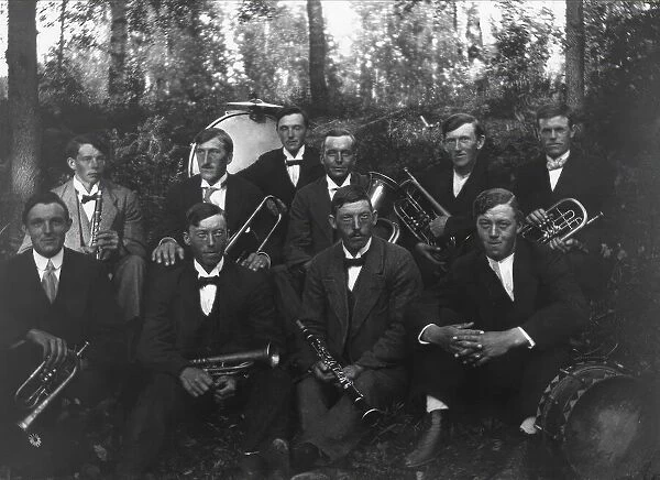 Lima Music Choir, Britt Edvin, Emil Samuelsson, Leonard Hansson, Mill- Johan Olsson.... 1917. Creator: Leonard Hansson
