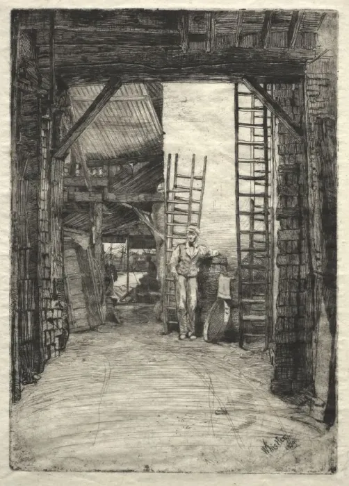 Framed Print : The Lime-Burner, 1859. Creator: James McNeill Whistler (American, 1834-1903) Framed Print : The Lime-Burner, 1859. Creator: James McNeill Whistler (American, 1834-1903)
