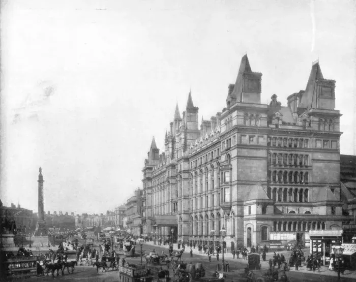 Framed Print : Lime Street, Liverpool, England, late 19th century. Artist: John L Stoddard Framed Print : Lime Street, Liverpool, England, late 19th century. Artist: John L Stoddard