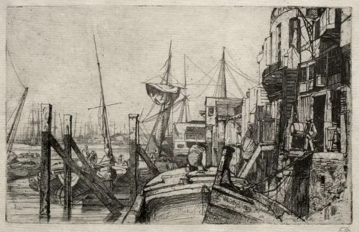 Framed Print : The Limehouse, 1871. Creator: James McNeill Whistler (American, 1834-1903) Framed Print : The Limehouse, 1871. Creator: James McNeill Whistler (American, 1834-1903)