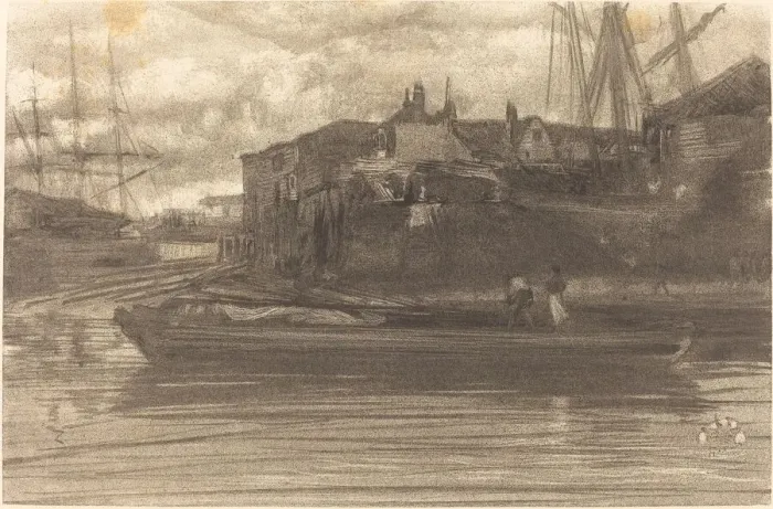 Framed Print : Limehouse, 1878. Creator: James Abbott McNeill Whistler Framed Print : Limehouse, 1878. Creator: James Abbott McNeill Whistler