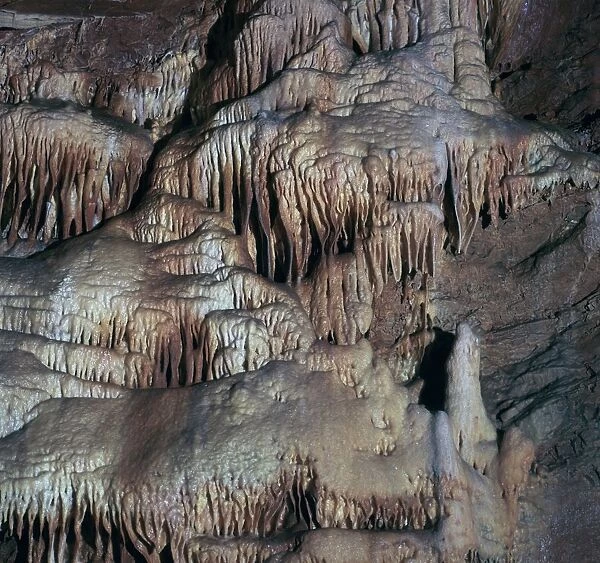 Limestone caves in Hungary. Artist: CM Dixon