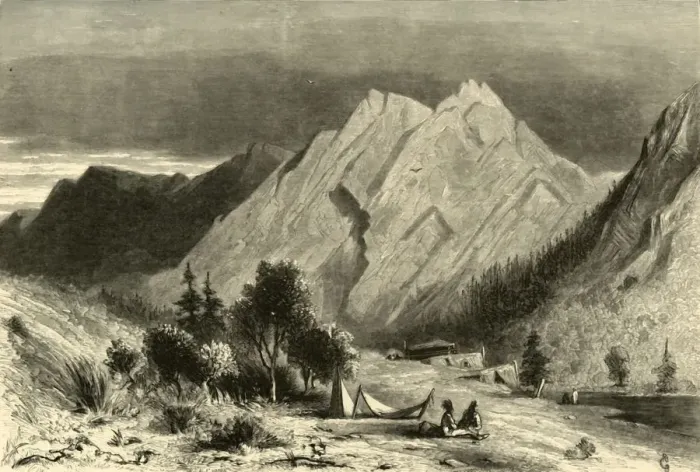 Framed Print : Limestone Formation, on Pitt River, 1872. Creator: Alfred Harral