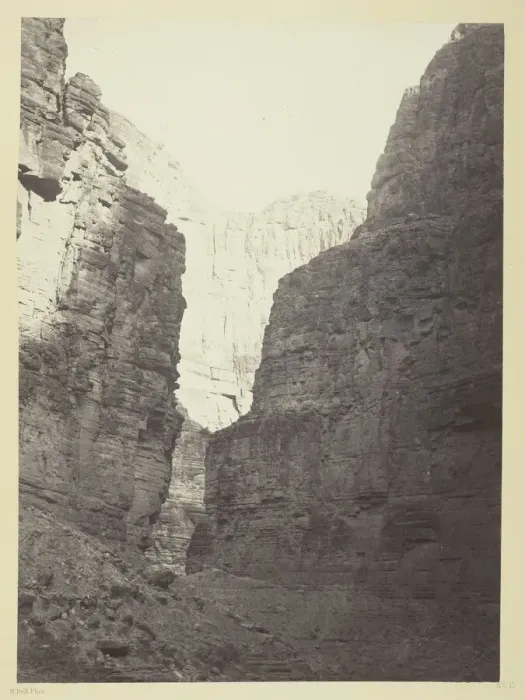 Framed Print : Limestone Walls Kanab Wash, Colorado River, 1872. Creator: William H. Bell Framed Print : Limestone Walls Kanab Wash, Colorado River, 1872. Creator: William H. Bell