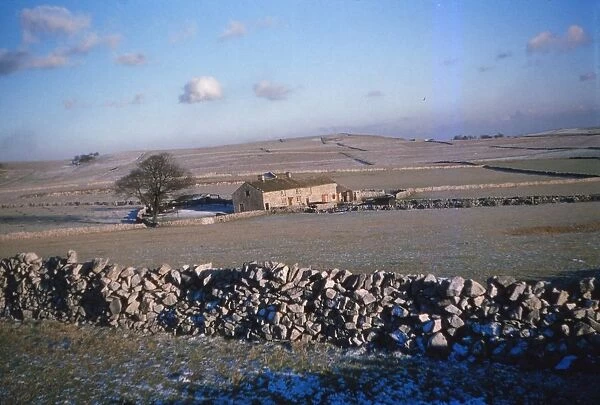Limestone Walls in winter, Peak District, Derbyshire, 20th century. Artist: CM Dixon