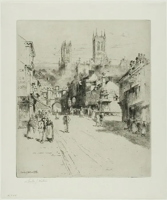 Framed Print : Lincoln Cathedral, 1896. Creator: Charles John Watson Framed Print : Lincoln Cathedral, 1896. Creator: Charles John Watson