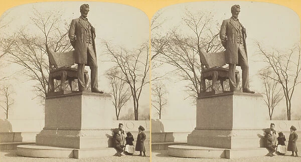 Lincoln Monument in Lincoln Park, 1887  /  93. Creator: Henry Hamilton Bennett