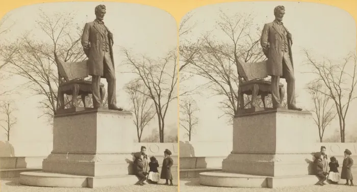 Framed Print : Lincoln Monument in Lincoln Park, 1887 / 93. Creator: Henry Hamilton Bennett Framed Print : Lincoln Monument in Lincoln Park, 1887 / 93. Creator: Henry Hamilton Bennett