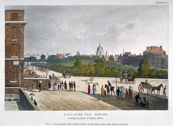 Lincolns Inn Fields, Holborn, London, 1810