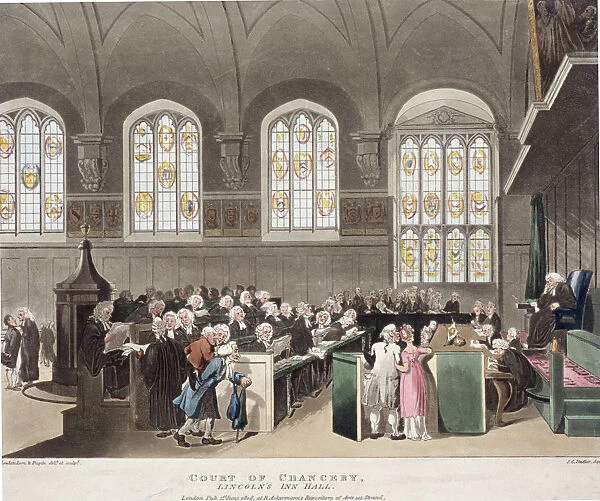 Lincolns Inn, Holborn, London, 1808. Artist: Augustus Charles Pugin