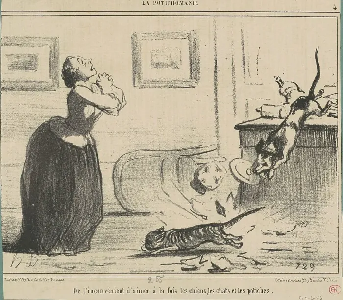 Framed Print : De l'inconvénient d'aimer a la fois... 19th century. Creator: Honore Daumier Framed Print : De l'inconvénient d'aimer a la fois... 19th century. Creator: Honore Daumier