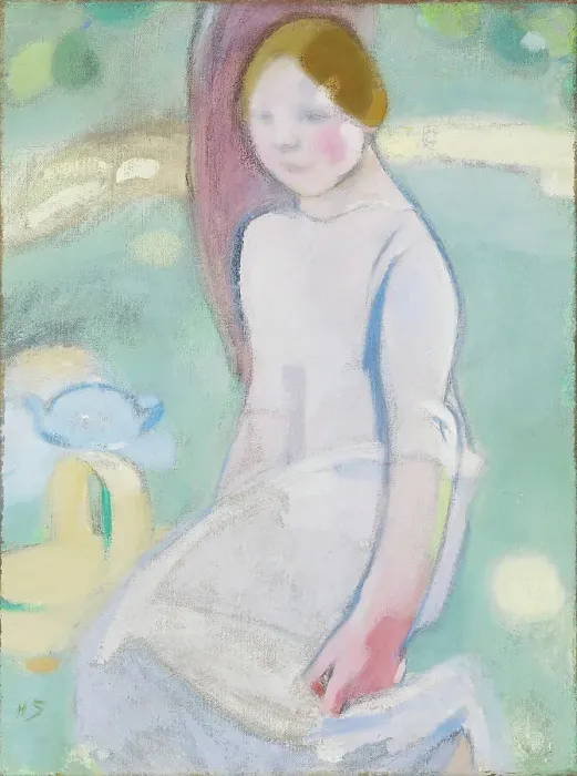 Framed Print : Under the Linden, 1911. Creator: Helene Schjerfbeck