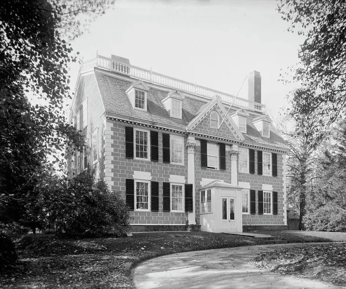 Framed Print : Lindens (Old Collins House), Danvers, Mass. The, c1902. Creator: Unknown Framed Print : Lindens (Old Collins House), Danvers, Mass. The, c1902. Creator: Unknown