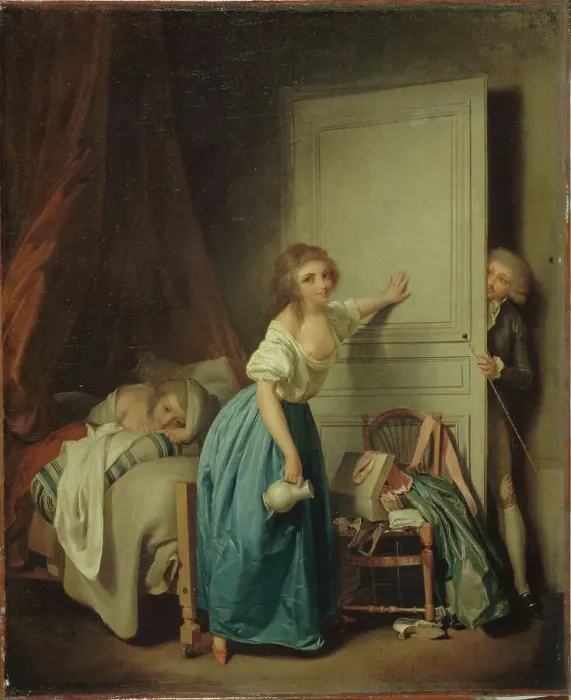 Framed Print : L'Indiscret, c1795. Creator: Louis Leopold Boilly Framed Print : L'Indiscret, c1795. Creator: Louis Leopold Boilly