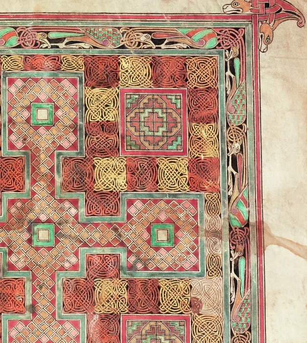Framed Print : Detail from the Lindisfarne Gospels, c698. Creator: Eadfrith Framed Print : Detail from the Lindisfarne Gospels, c698. Creator: Eadfrith