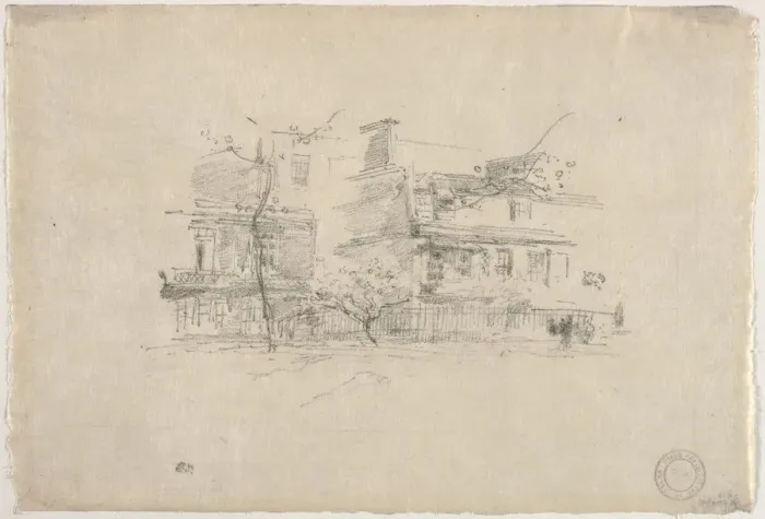 Framed Print : Lindsay Row, Chelsea, 1888. Creator: James McNeill Whistler (American, 1834-1903) Framed Print : Lindsay Row, Chelsea, 1888. Creator: James McNeill Whistler (American, 1834-1903)