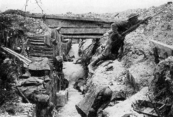 The front line at Ovillers, Battle of the Somme, Picardy, France, July 1916 (1935)